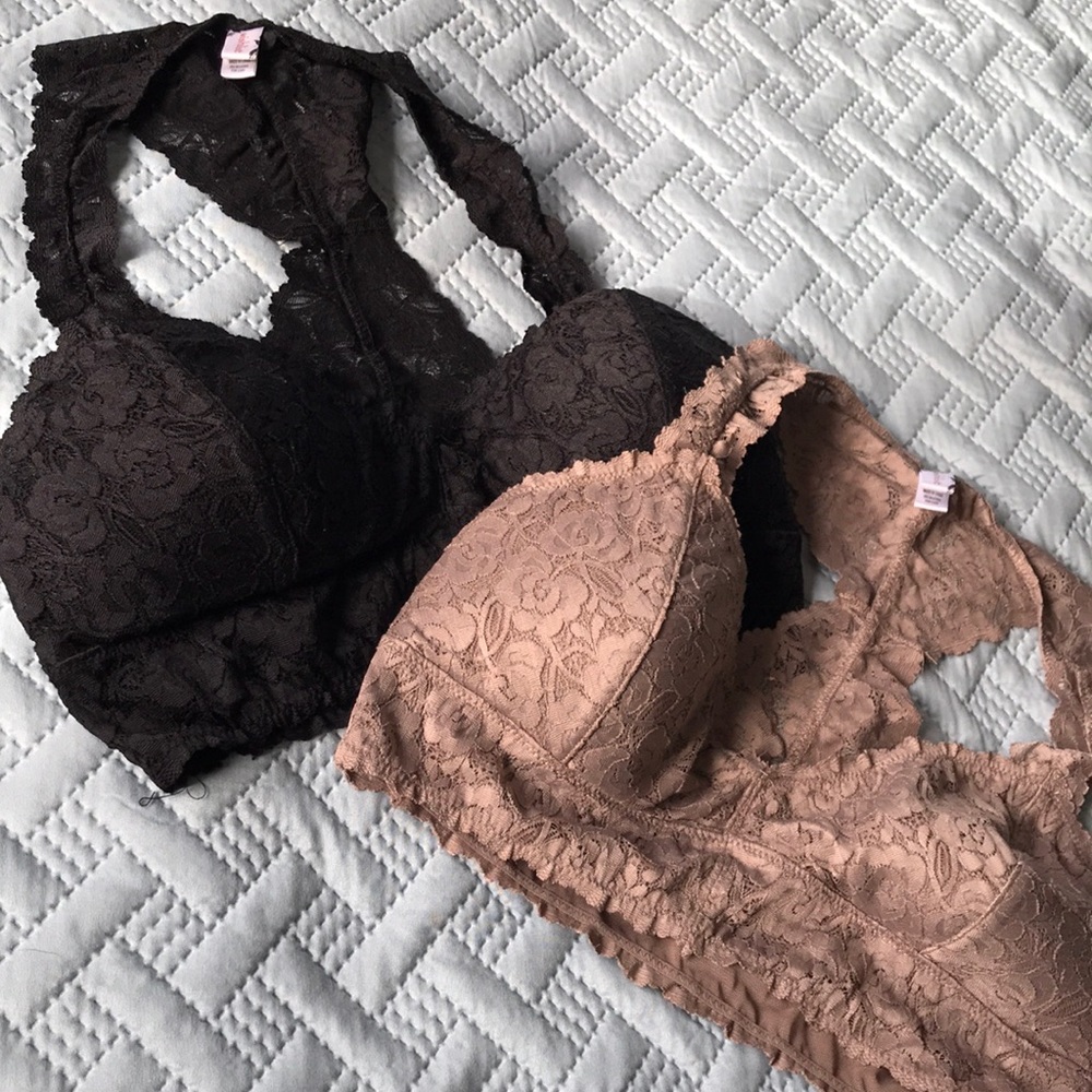 WISHLIST set of 2 lacy bralettes